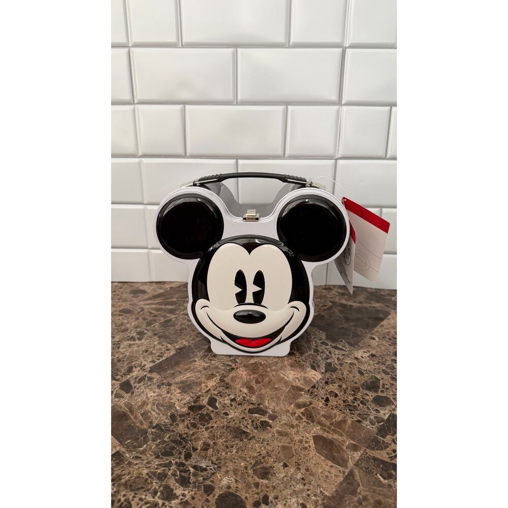 NEW Disney Parks Mickey Mouse Head Tin Lunch Box